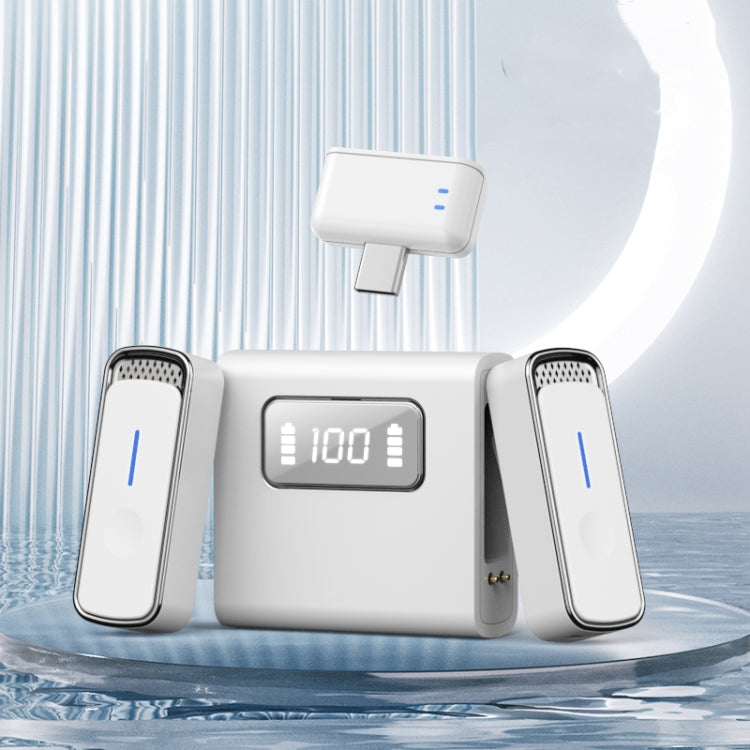 SX88 1 TX + 2 RX Smart Noise Reduction Lavalier Wireless Microphone, Specification:Type-C(Silver) - free shipping - PMC Jewellery - Order now!