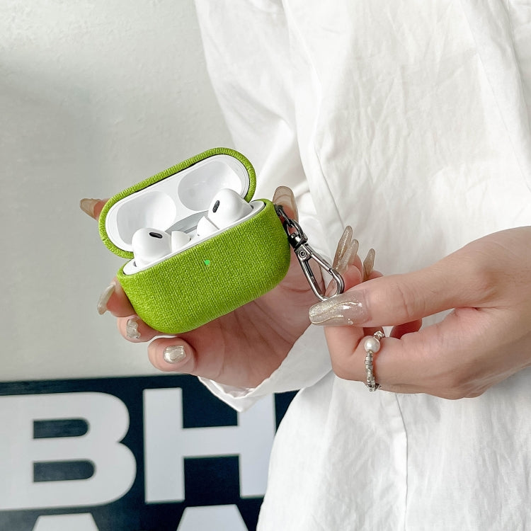 For AirPods 4 Fine Cloth Texture Earbuds Box PC Case with Hook(Black) - free shipping - PMC Jewellery - Order now!