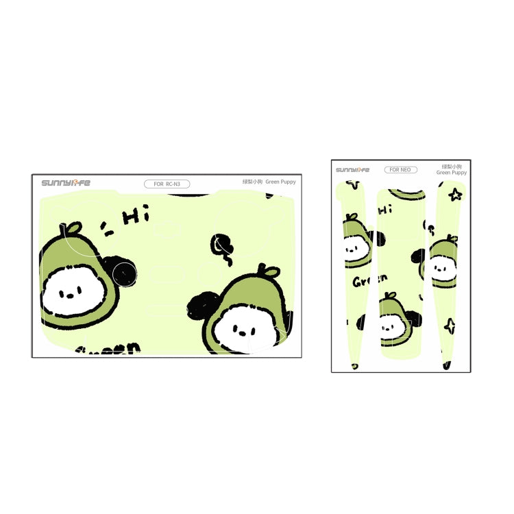 For DJI Neo Drone Body Remote Control Protective Sticker(Green Puppy) - free shipping - PMC TechLife - Order now!