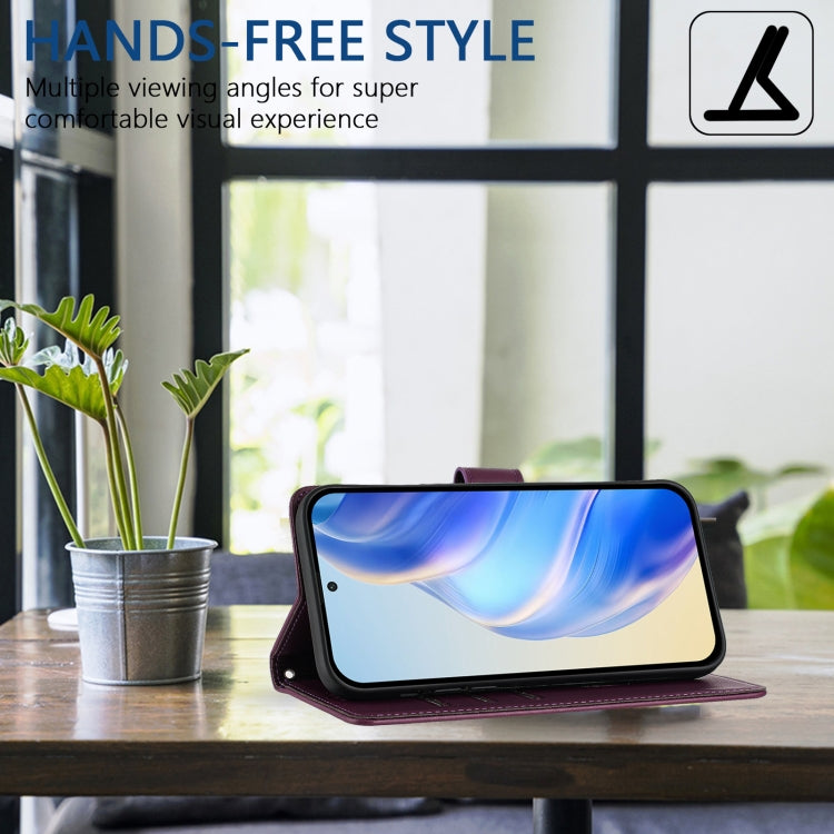 For Ulefone Note 17 Pro Honeycomb Embossing RFID Leather Phone Case(Violet) - Ulefone Cases by PMC Jewellery | Online Shopping South Africa | PMC Jewellery | Buy Now Pay Later Mobicred