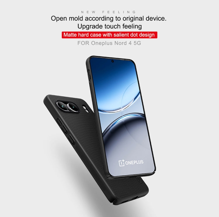 For OnePlus Nord 4 5G NILLKIN Frosted PC Phone Case(Black) - OnePlus Cases by NILLKIN | Online Shopping South Africa | PMC Jewellery | Buy Now Pay Later Mobicred