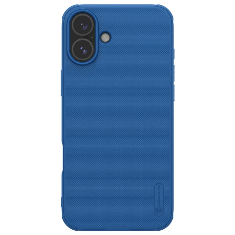 For iPhone 16 NILLKIN Frosted Shield Pro PC + TPU Phone Case(Blue) - iPhone 16 Cases by NILLKIN | Online Shopping South Africa | PMC Jewellery | Buy Now Pay Later Mobicred