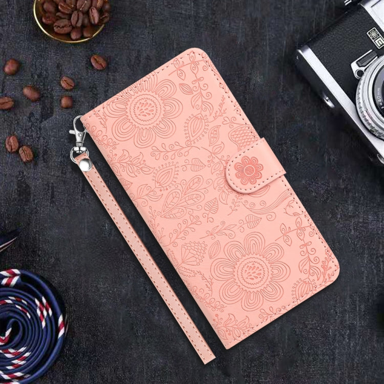 For iPhone 16e Floral Embossed Pattern Leather Phone Case(Pink) - free shipping - PMC TechLife - Order now!