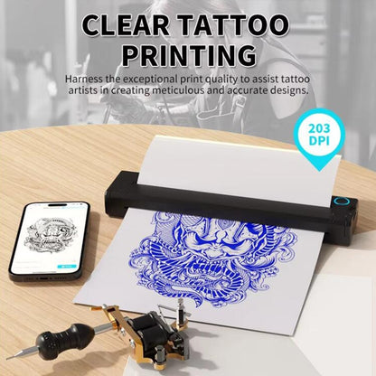 A41 203DPI Portable Tattoo Printer Office Study Bluetooth HD Thermal Printer(White) - Printer by PMC Jewellery | Online Shopping South Africa | PMC Jewellery | Buy Now Pay Later Mobicred