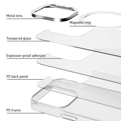 For iPhone 16 Plus ZGA Magsafe Clear PC Tempered Glass Phone Case(Frosted White) - iPhone 16 Plus Cases by ZGA | Online Shopping South Africa | PMC Jewellery | Buy Now Pay Later Mobicred