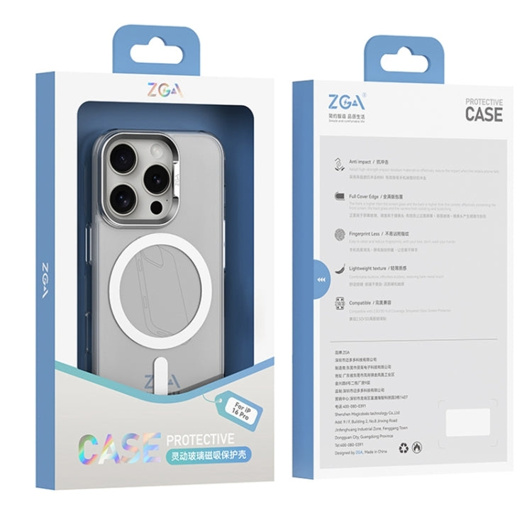 For iPhone 16 Pro Max ZGA Magsafe Clear PC Tempered Glass Phone Case(Transparent) - iPhone 16 Pro Max Cases by ZGA | Online Shopping South Africa | PMC Jewellery | Buy Now Pay Later Mobicred