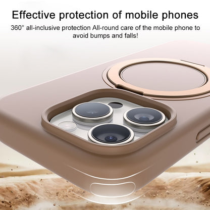 For iPhone 16 Pro TGVIS GEEK Series MagSafe Silicone Phone Case with Rotating Holder(Bronze) - iPhone 16 Pro Cases by TGVIS | Online Shopping South Africa | PMC Jewellery | Buy Now Pay Later Mobicred