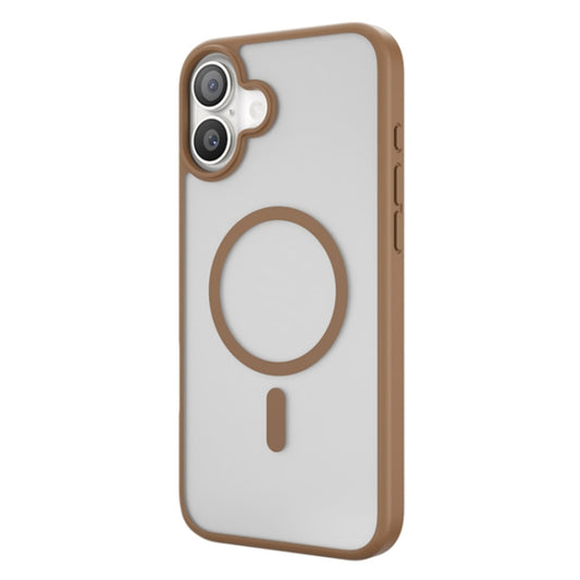 For iPhone 16 Plus TGVIS GRACE Series MagSafe Frosted Translucent Phone Case(Brown) - iPhone 16 Plus Cases by TGVIS | Online Shopping South Africa | PMC Jewellery | Buy Now Pay Later Mobicred