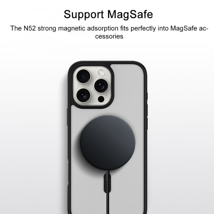 For iPhone 16 TGVIS GRACE Series MagSafe Frosted Translucent Phone Case(White) - iPhone 16 Cases by TGVIS | Online Shopping South Africa | PMC Jewellery | Buy Now Pay Later Mobicred