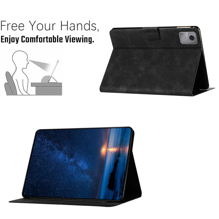 For Lenovo Tab M11 / Xiaoxin Pad 2024 Embossed Couple Cat Smart Tablet Leather Case(Black) - Lenovo by PMC Jewellery | Online Shopping South Africa | PMC Jewellery | Buy Now Pay Later Mobicred