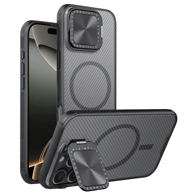 For iPhone 16 Pro Max NILLKIN CamShield Prop MagSafe Magnetic Translucent PC Phone Case(Black) - iPhone 16 Pro Max Cases by NILLKIN | Online Shopping South Africa | PMC Jewellery | Buy Now Pay Later Mobicred