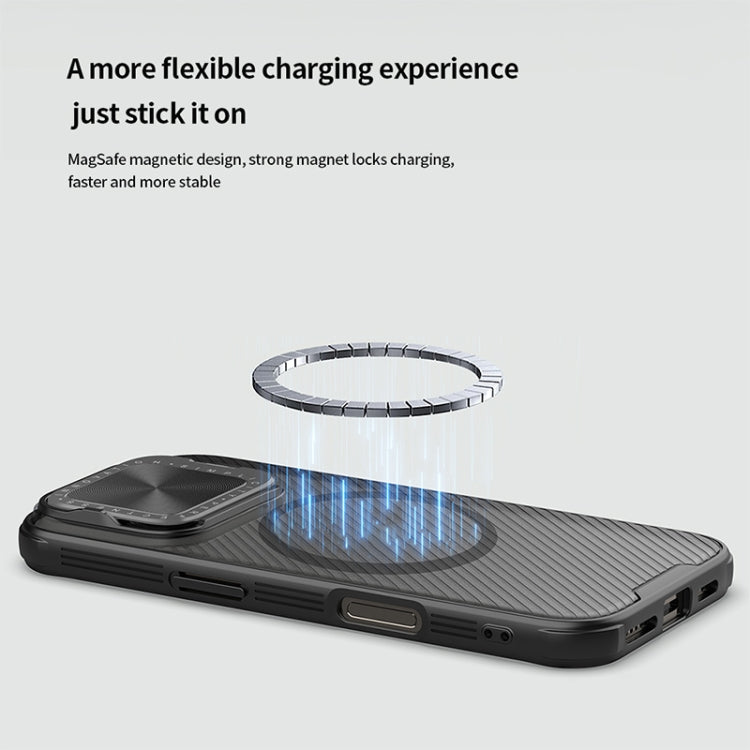 For iPhone 16 Pro Max NILLKIN CamShield Prop MagSafe Magnetic Translucent PC Phone Case(Black) - free shipping - PMC Jewellery - Order now!