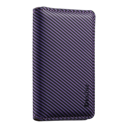 Denior V13 Magsafe Wallet Carbon Fiber Texture Leather Magnetic Card Holder Bag(Purple) - Others Accessories by Denior | Online Shopping South Africa | PMC Jewellery | Buy Now Pay Later Mobicred