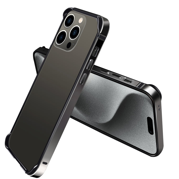 For iPhone 16 Pro TPU + Aluminum Alloy Frame Phone Case(Black) - iPhone 16 Pro Cases by PMC Jewellery | Online Shopping South Africa | PMC Jewellery | Buy Now Pay Later Mobicred