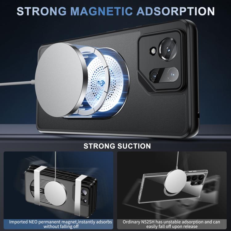 For Asus ROG Phone 9 / 9 Pro Heat Dissipation Aromatherapy Magnetic Holder Phone Case(Black) - ASUS Cases by PMC TechLife | Online Shopping South Africa | PMC TechLife | Buy Now Pay Later Mobicred