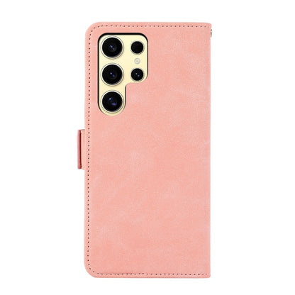 For Samsung Galaxy S25 Ultra 5G ABEEL Frosted Magnetic RFID Leather Phone Case(Pink) - Galaxy S25 Ultra 5G Cases by PMC Jewellery | Online Shopping South Africa | PMC Jewellery | Buy Now Pay Later Mobicred