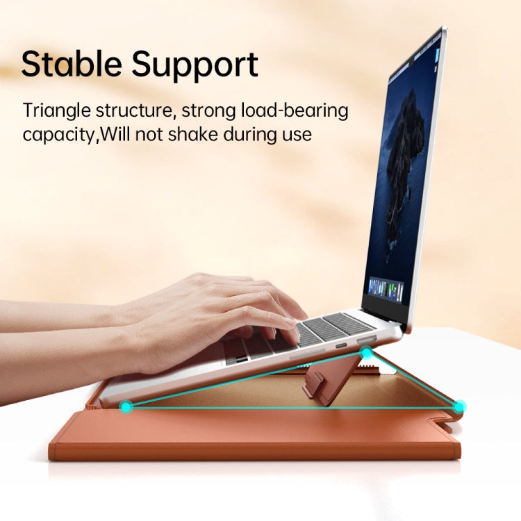 Multifunctional Laptop PU Magnetic Stand Split Liner Bag with Mouse Pad Function, Size:13-14 inch(Dark Blue) - 13.3 inch by PMC Jewellery | Online Shopping South Africa | PMC Jewellery | Buy Now Pay Later Mobicred