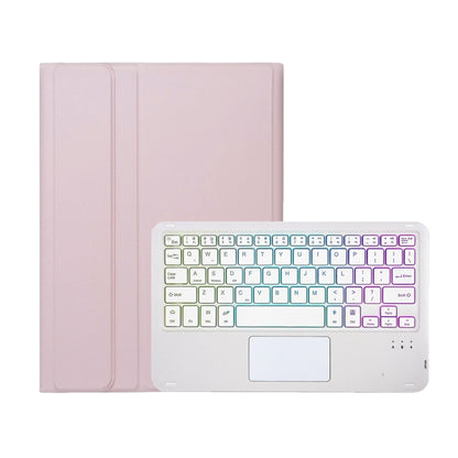 For Huawei MatePad SE 11 2024 AH21-AS Ultra-thin Detachable Backlight Bluetooth Keyboard Leather Tablet Case with Touchpad(Pink White) - Others Keyboard by PMC Jewellery | Online Shopping South Africa | PMC Jewellery | Buy Now Pay Later Mobicred