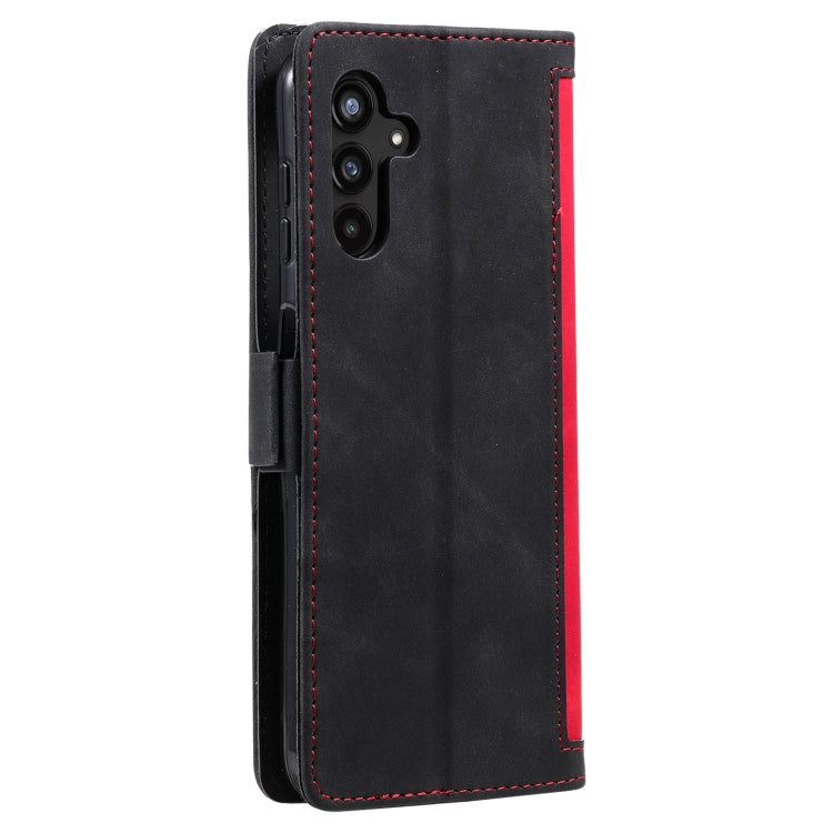 For Samsung Galaxy S25+ 5G Retro Splicing Horizontal Flip Leather Phone Case(Red) - Galaxy S25+ 5G Cases by PMC TechLife | Online Shopping South Africa | PMC TechLife | Buy Now Pay Later Mobicred