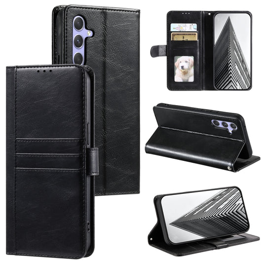 For Samsung Galaxy S25 5G Simple 6-Card Wallet Leather Phone Case(Black) - Galaxy S25 5G Cases by PMC Jewellery | Online Shopping South Africa | PMC Jewellery | Buy Now Pay Later Mobicred