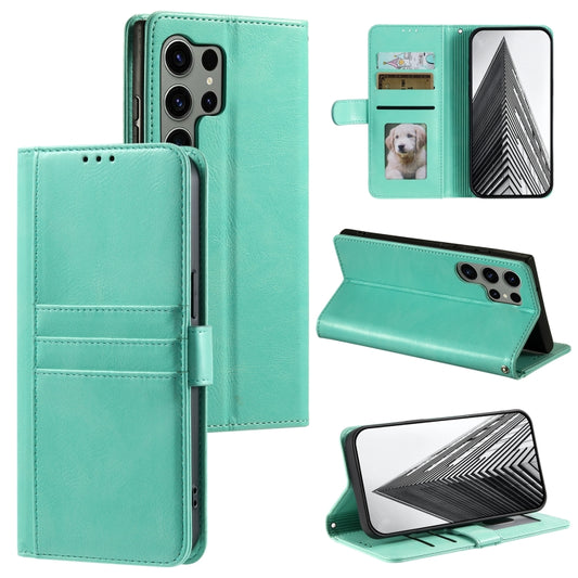 For Samsung Galaxy S25 Ultra 5G Simple 6-Card Wallet Leather Phone Case(Green) - Galaxy S25 Ultra 5G Cases by PMC Jewellery | Online Shopping South Africa | PMC Jewellery | Buy Now Pay Later Mobicred