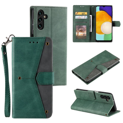 For Samsung Galaxy S25+ 5G Nail Skin Feel Stitching Calf Texture Leather Phone Case(Green) - Galaxy S25+ 5G Cases by PMC Jewellery | Online Shopping South Africa | PMC Jewellery | Buy Now Pay Later Mobicred