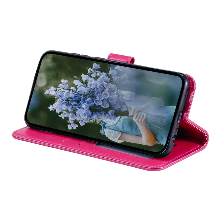 For Samsung Galaxy S25 5G Totem Flower Embossed Leather Phone Case(Red) - Galaxy S25 5G Cases by PMC TechLife | Online Shopping South Africa | PMC TechLife | Buy Now Pay Later Mobicred