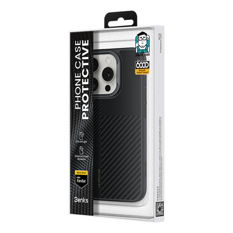 For iPhone 16 Pro Max Benks Montage MagSafe Kevlar Fiber Phone Case(Black) - iPhone 16 Pro Max Cases by Benks | Online Shopping South Africa | PMC Jewellery | Buy Now Pay Later Mobicred