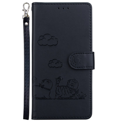 For Redmi K70 / K70 Pro Cute Cats RFID Leather Phone Case(Black) - K70 Cases by PMC Jewellery | Online Shopping South Africa | PMC Jewellery | Buy Now Pay Later Mobicred