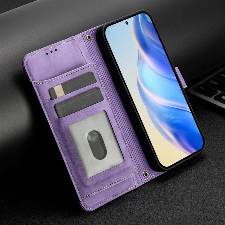 For Samsung Galaxy S25 Ultra 5G Multi-Card Slots Zipper Wallet Leather Phone Case(Purple) - Galaxy S25 Ultra 5G Cases by PMC Jewellery | Online Shopping South Africa | PMC Jewellery | Buy Now Pay Later Mobicred