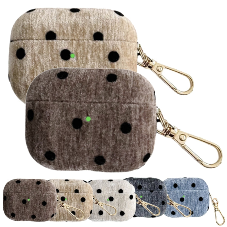 For AirPods 3 Velvet Cloth + PC Headset Shockproof Case(Coffee) - For AirPods 3 by PMC Jewellery | Online Shopping South Africa | PMC Jewellery | Buy Now Pay Later Mobicred
