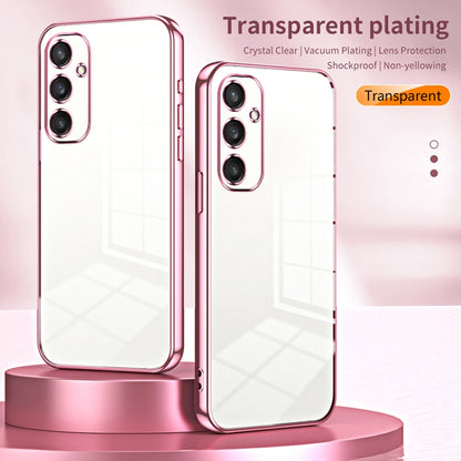 For Samsung Galaxy S25 5G Transparent Plating Fine Hole Phone Case(Purple) - Galaxy S25 5G Cases by PMC Jewellery | Online Shopping South Africa | PMC Jewellery | Buy Now Pay Later Mobicred