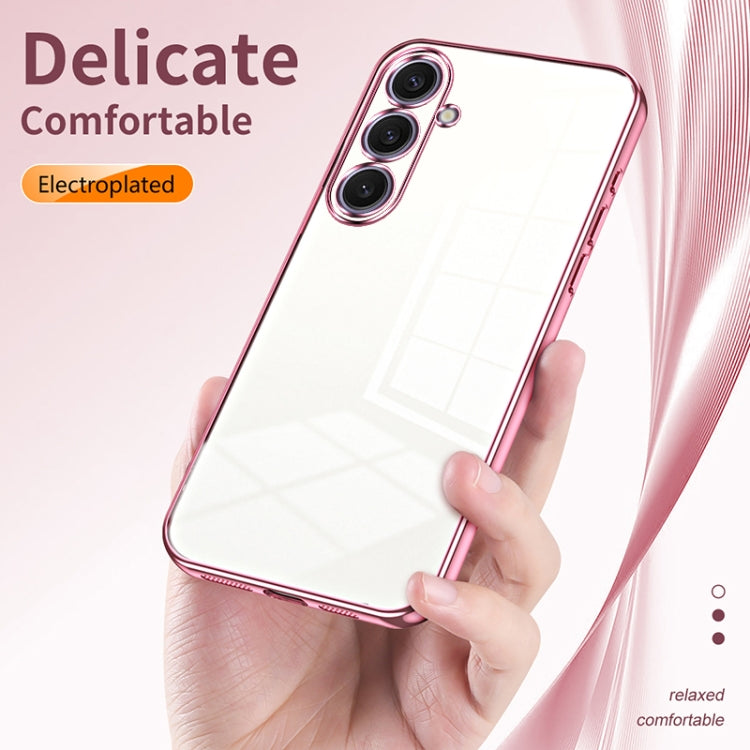 For Samsung Galaxy S25+ 5G Transparent Plating Fine Hole Phone Case(Transparent) - Galaxy S25+ 5G Cases by PMC Jewellery | Online Shopping South Africa | PMC Jewellery | Buy Now Pay Later Mobicred