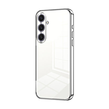 For Samsung Galaxy S25+ 5G Transparent Plating Fine Hole Phone Case(Silver) - Galaxy S25+ 5G Cases by PMC Jewellery | Online Shopping South Africa | PMC Jewellery | Buy Now Pay Later Mobicred