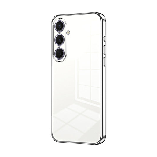 For Samsung Galaxy S25+ 5G Transparent Plating Fine Hole Phone Case(Silver) - Galaxy S25+ 5G Cases by PMC Jewellery | Online Shopping South Africa | PMC Jewellery | Buy Now Pay Later Mobicred