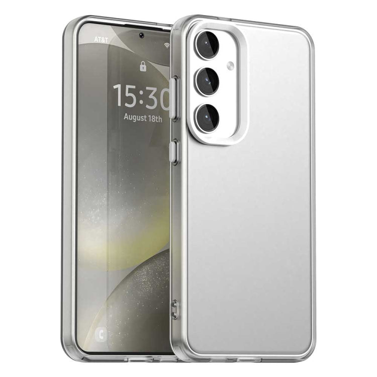 For Samsung Galaxy S25 5G Candy PC Hybrid TPU Shockproof Phone Case(White) - Galaxy S25 5G Cases by PMC Jewellery | Online Shopping South Africa | PMC Jewellery | Buy Now Pay Later Mobicred