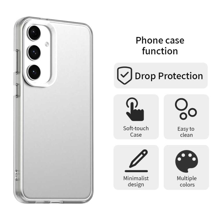 For Samsung Galaxy S25 5G Candy PC Hybrid TPU Shockproof Phone Case(White) - Galaxy S25 5G Cases by PMC Jewellery | Online Shopping South Africa | PMC Jewellery | Buy Now Pay Later Mobicred