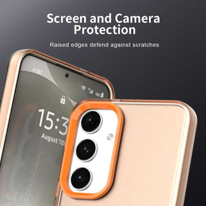 For Samsung Galaxy S25 5G Candy PC Hybrid TPU Shockproof Phone Case(Orange) - Galaxy S25 5G Cases by PMC Jewellery | Online Shopping South Africa | PMC Jewellery | Buy Now Pay Later Mobicred