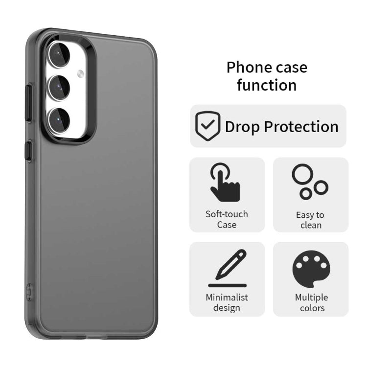 For Samsung Galaxy S25+ 5G Candy PC Hybrid TPU Shockproof Phone Case(Black) - Galaxy S25+ 5G Cases by PMC Jewellery | Online Shopping South Africa | PMC Jewellery | Buy Now Pay Later Mobicred