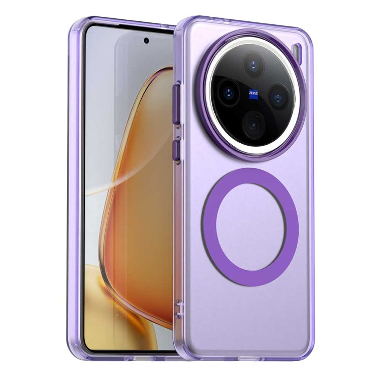 For vivo X200 Pro mini Candy Magsafe PC Hybrid TPU Phone Case(Purple) - X200 Pro mini Cases by PMC Jewellery | Online Shopping South Africa | PMC Jewellery | Buy Now Pay Later Mobicred