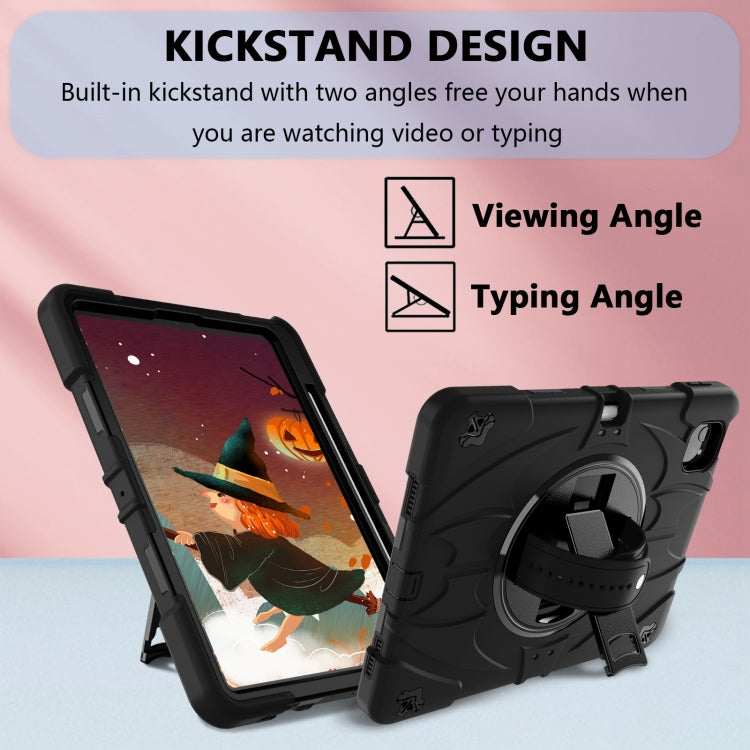 For iPad Pro 11 2022 / Air 10.9 2022 Bat Hand Grip Turntable Stand Tablet Case(Black) - iPad Pro 11 (2022/2021) Cases by PMC Jewellery | Online Shopping South Africa | PMC Jewellery | Buy Now Pay Later Mobicred