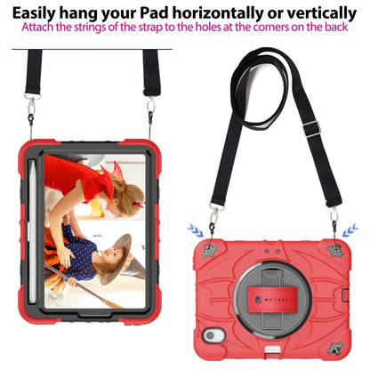 For iPad mini 6 Bat Hand Grip Turntable Stand Tablet Case(Red Black) - iPad mini 6 Cases by PMC Jewellery | Online Shopping South Africa | PMC Jewellery | Buy Now Pay Later Mobicred