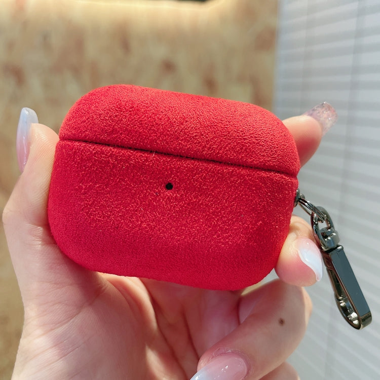For AirPods Pro 2 Turn Fur Bluetooth Earphone PC Protective Case(Red) - For AirPods Pro 2 by PMC Jewellery | Online Shopping South Africa | PMC Jewellery | Buy Now Pay Later Mobicred