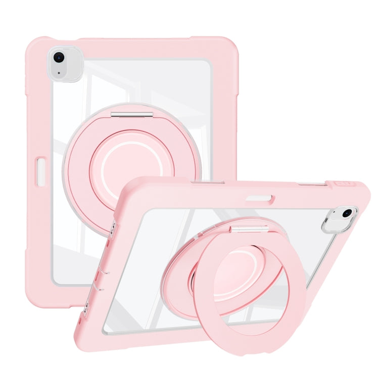 For iPad Air 11 2025 / 2024 / 10.9 2022 Crystal Armor PC Hybrid TPU Tablet Case with Pen Slot(Pink) - iPad Air 11 2025 / 2024 Cases by PMC Jewellery | Online Shopping South Africa | PMC Jewellery | Buy Now Pay Later Mobicred