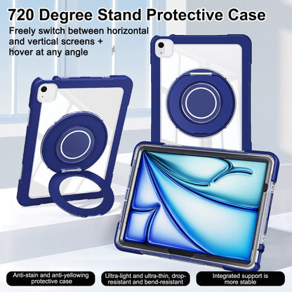 For iPad Air 11 2025 / 2024 / 10.9 2022 Crystal Armor PC Hybrid TPU Tablet Case(Dark Blue) - iPad Air 11 2025 / 2024 Cases by PMC Jewellery | Online Shopping South Africa | PMC Jewellery | Buy Now Pay Later Mobicred