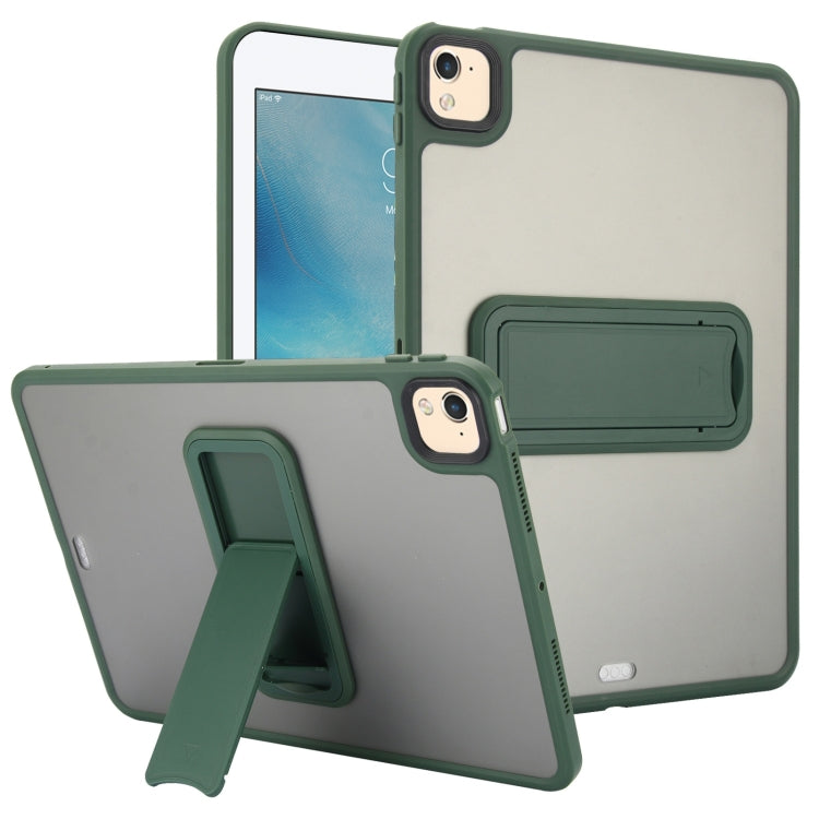 For iPad 4 / 3 / 2 9.7 inch Skin Feel Holder PC Hybrid TPU Tablet Case(Dark Green) - iPad 4 & 3 & 2 Cases by PMC Jewellery | Online Shopping South Africa | PMC Jewellery | Buy Now Pay Later Mobicred