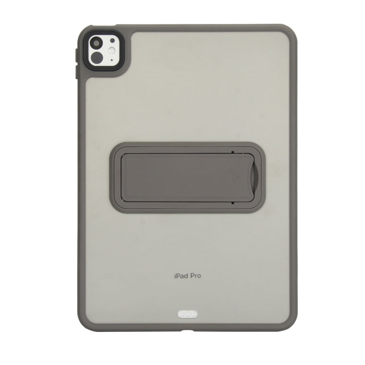 For iPad 2025 / 2022 Skin Feel Holder PC Hybrid TPU Tablet Case(Grey) - iPad 2025 / 2022 Cases by PMC Jewellery | Online Shopping South Africa | PMC Jewellery | Buy Now Pay Later Mobicred