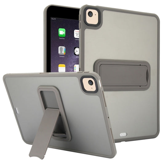 For iPad Air 2 9.7 Skin Feel Holder PC Hybrid TPU Tablet Case(Grey) - More iPad Cases by PMC Jewellery | Online Shopping South Africa | PMC Jewellery | Buy Now Pay Later Mobicred