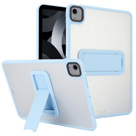 For iPad Air 5 / 4 10.9 inch Skin Feel Holder PC Hybrid TPU Tablet Case(Light Blue) - iPad Air (2022) / (2020) 10.9 Cases by PMC Jewellery | Online Shopping South Africa | PMC Jewellery | Buy Now Pay Later Mobicred