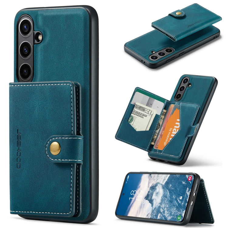 For Samsung Galaxy S24 FE 5G JEEHOOD J01 Retro Magnetic Detachable Wallet Phone Case(Blue) - Galaxy S24 FE 5G Cases by JEEHOOD | Online Shopping South Africa | PMC Jewellery | Buy Now Pay Later Mobicred